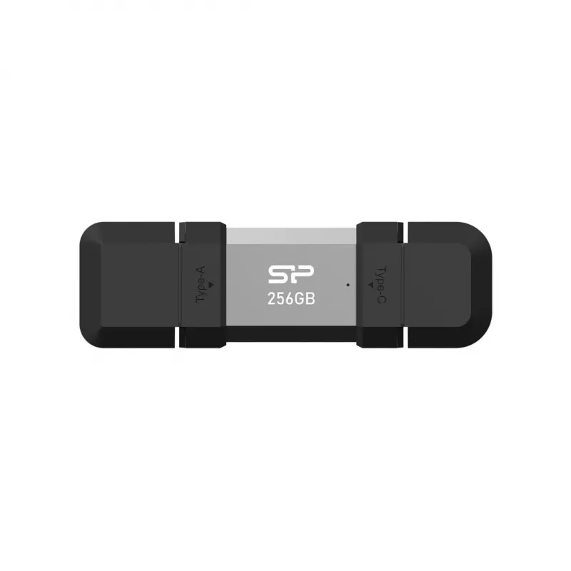 USB atmintinė Silicon Power 256 GB USB Type-A / USB Type-C, USB 3.2 Gen 1, aliuminio-gumos dangtelis