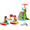 LEGO Friends paplūdimio vandens paspirtukas gelbėtojų rinkinys 5+ metų mergaitėms, berniukams ir vaikams su 2 mini lėlytėmis ir delfino figūrėle