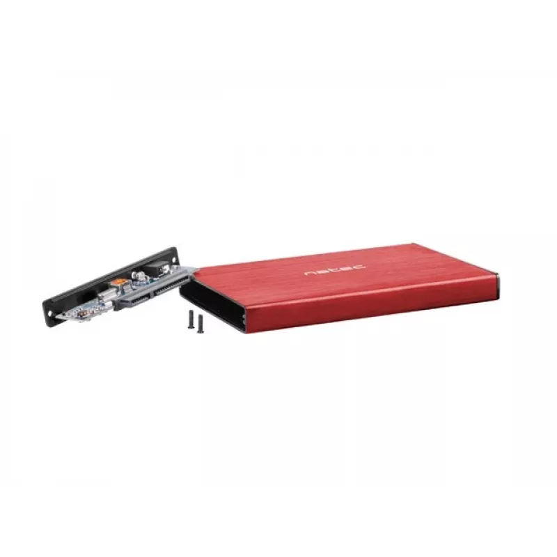 NATEC HDD korpusas RHINO GO (USB 3.0, 2.5 inch, raudonas)