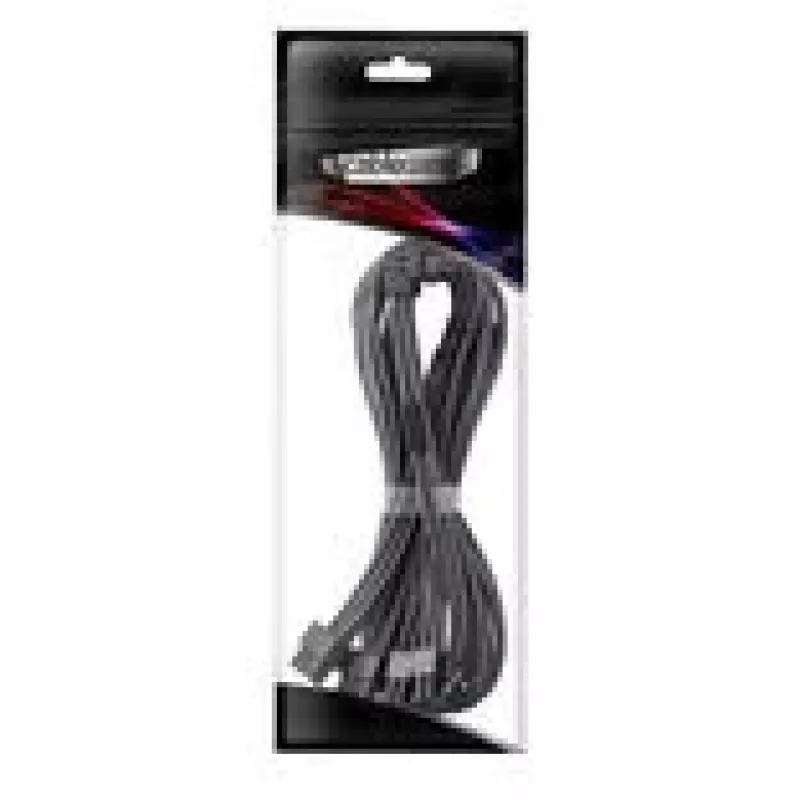 CableMod C-Series Pro kabelis, B variantas, 90 laipsnių, 16 kontaktų į 4x 8 kontaktų PCIe, anglies spalvos