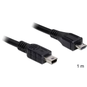 USB kabelis DeLOCK 83177 1m Micro-USB B Mini-USB B juodas