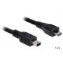 USB kabelis DeLOCK 83177 1m Micro-USB B Mini-USB B juodas