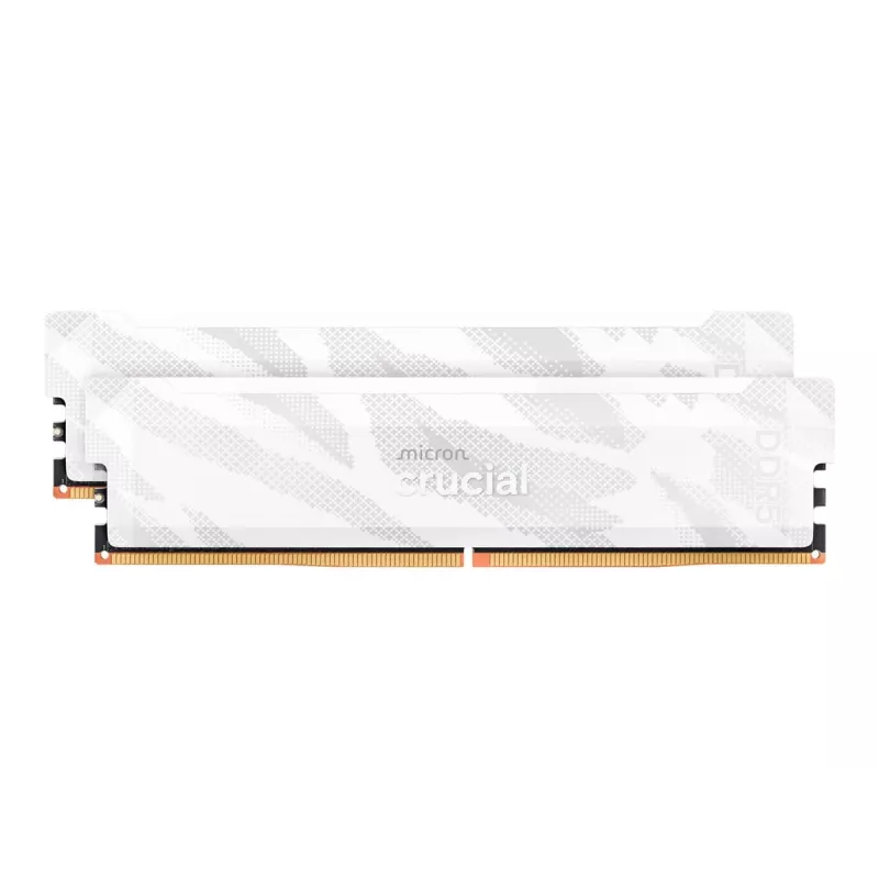 Crucial Pro OC 32GB (2x16GB) DDR5 PC5-48000C32 6400MHz dviejų kanalų rinkinys - baltas