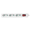 Prailginimo laidas LogiLink LPS230 1,5 m 3 AC lizdai Baltas