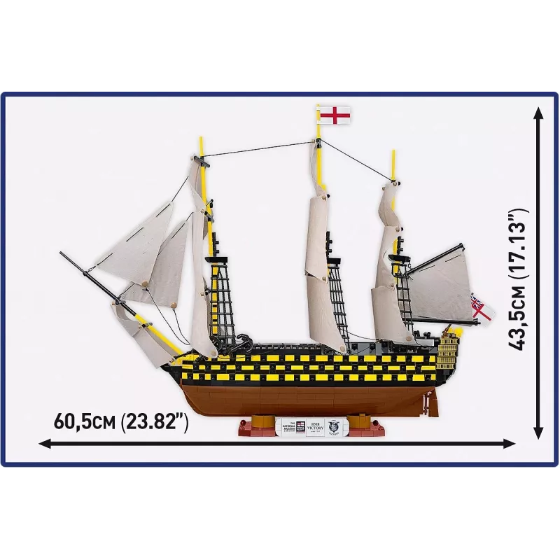 Konstruktorius Cobi HMS Victory – 2517 detalių, detalus istorinis burlaivio modelis