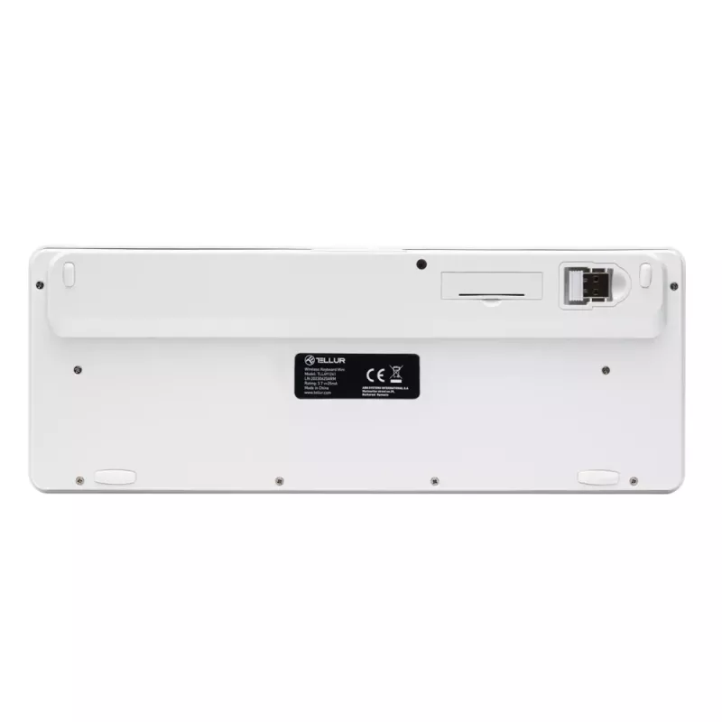 Belaidė klaviatūra Tellur TLL491241 Mini White – kompaktiškas sprendimas tvarkingam darbalaukiui