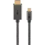 Goobay USB-C į HDMI pintas laidas 4K 60 Hz 3 m juodas sidabrinis (75701)