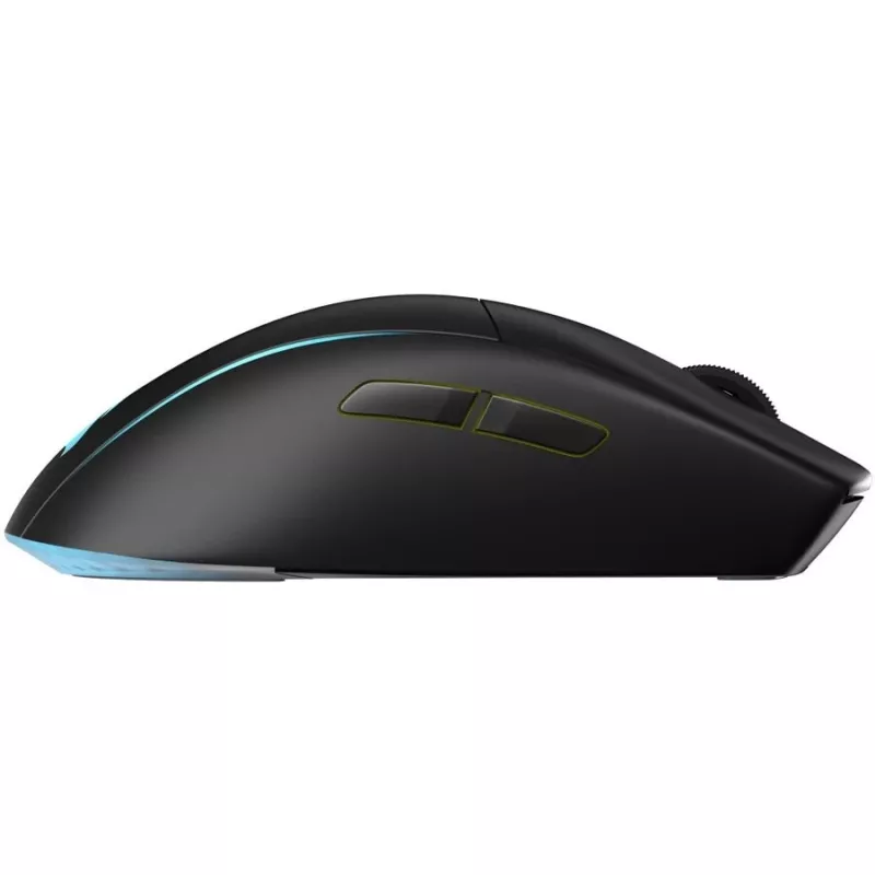Žaidimų pelė CORSAIR M75 – juoda, monochromatinis paviršius, svoris 0,089 kg