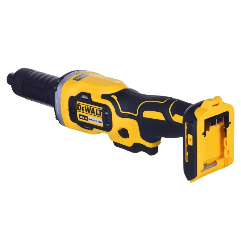 Tiesinis kampinis šlifuoklis DeWALT DCG426N-XJ, 18V akumuliatorius, 5000–25000 aps./min., užveržimo įvorė iki 6 mm, 760 W galia, 1,19 kg