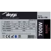 Akyga AK-B1-700 Basic 700 W ATX maitinimo blokas, pasyvusis PFC, 120 mm ventiliatorius, pilkas