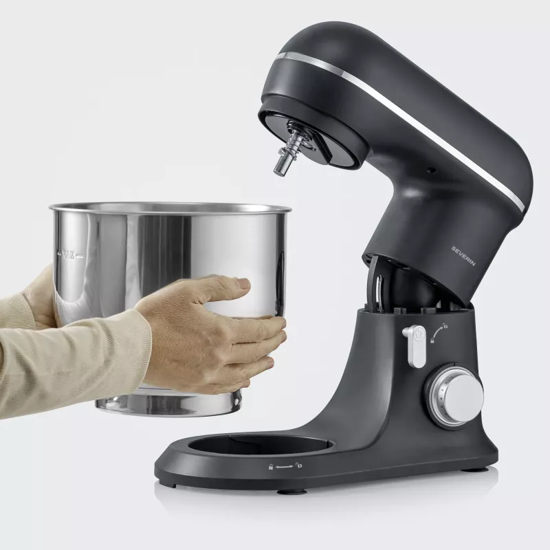 Virtuvinis kombainas SEVERIN KM 3899 — 1200 W, 5,3 L nerūdijančio plieno dubuo, juodas