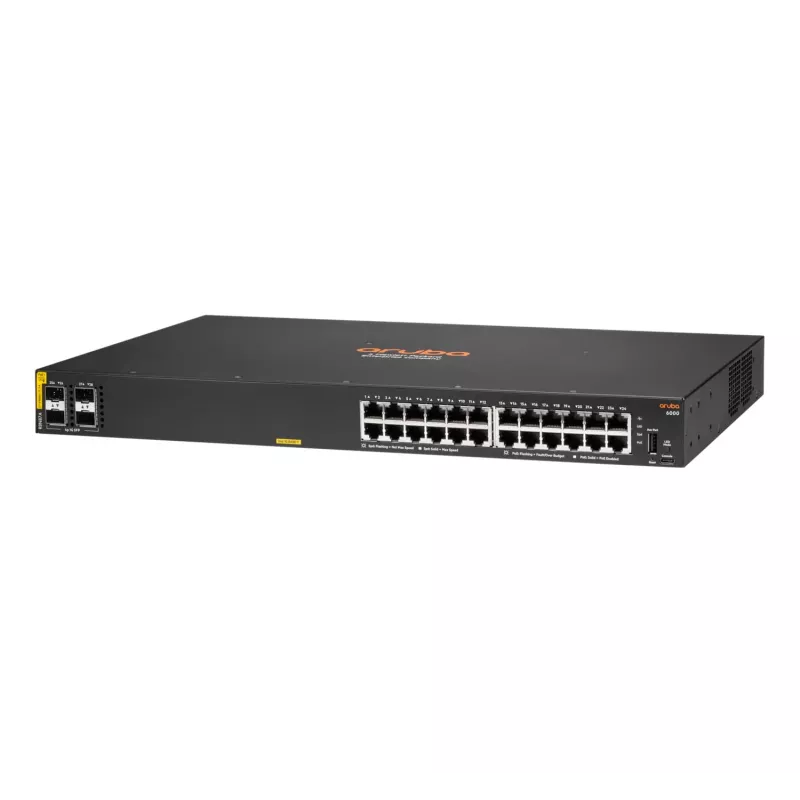 HPE Aruba Networking CX 6000 24G Class4 PoE 4SFP 370W jungiklis