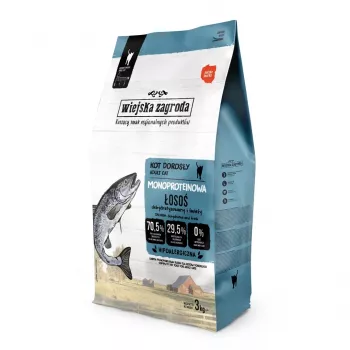 Sausas kačių ėdalas wiejskazagroda Monoprotein Salmon Adult 3 kg