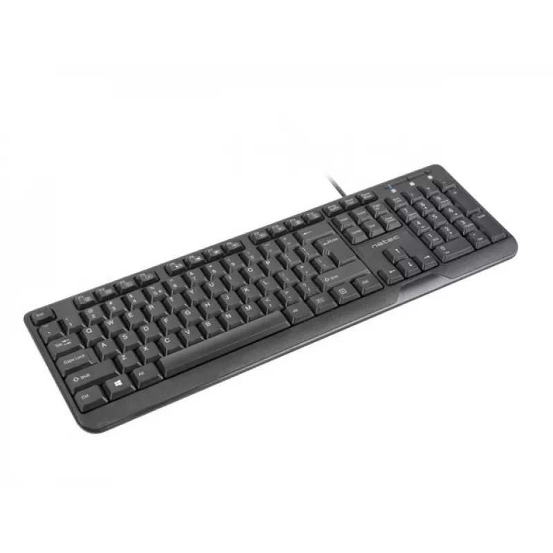 Natec Trout Slim USB klaviatūra, US išdėstymas, juoda