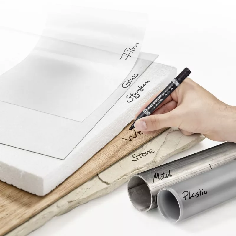 Staedtler Lumocolor permanent duo 348 B juodas nuolatinis markeris 1 vnt.