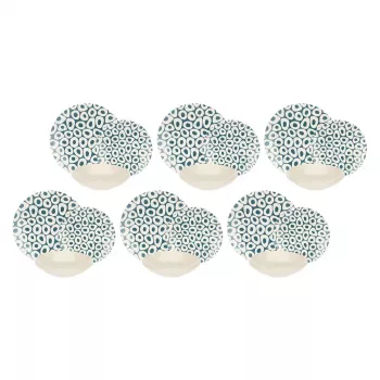 Stalo indų rinkinys 6 asmenims Rose&Tulipani R18420TA18 Sea Stones dizainas, 18 dalių