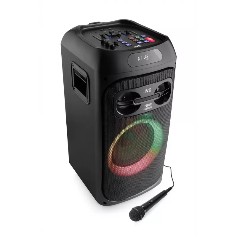 Kolonėlė vakarėliams JVC XS-EP514B – stereo nešiojama kolonėlė, 150W RMS, Bluetooth 5.0, TWS, 4000mAh baterija, karaoke, FM, juoda