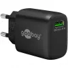 USB-A greitasis QC įkroviklis (18 W) (juodas)
