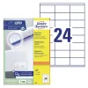 Universali etiketė 70x35mm rašaliniams/lazeriniams spausdintuvams, kopijavimo aparatams, A4, 100 lapų, 2400 vnt., balta