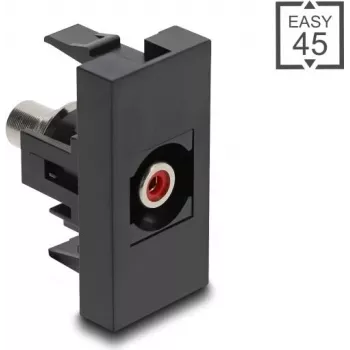 DeLOCK Easy 45 lizdo modulis 2 x RCA juoda raudona Moteriškas