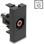DeLOCK Easy 45 lizdo modulis 2 x RCA juoda raudona Moteriškas