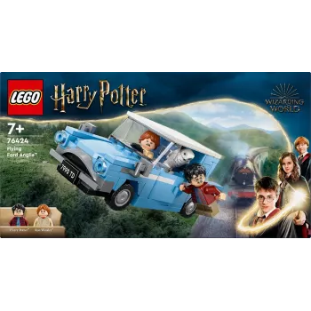 LEGO Harry Potter Skraidantis Ford Anglia automobilis – statomas modelis su Roniu Vizliu ir Hedviga, 7+ metų