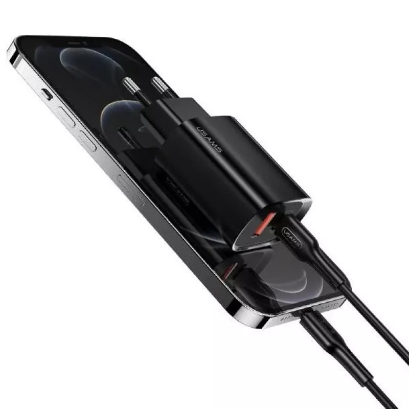 Įkroviklis Usams T35 20W PD3 USB-C į USB greitas sieninis adapteris