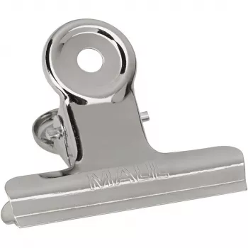 MAUL Metalinis popieriaus segtuvas, spalva: nikelis, plotis: 50 mm, užveržimo plotis: 20 mm, savitarnos pakuotė (21750-96)
