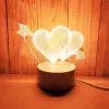 Nakties šviestuvas Extralink HOME 3D optinė iliuzija 'Pierced Hearts' USB naktinis šviestuvas
