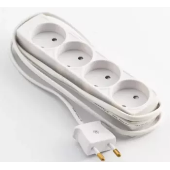 Microconnect GRUELU4H015 ilgintuvas 1,5 m 4 AC lizdai (-ų) Vidaus baltas