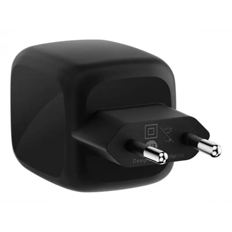 Greičio įkroviklis AC patalpoms Belkin WCH020kqBK, 2× USB-C, universali suderinamumas, apsauga nuo viršįtampių, juodas
