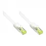 RJ45 jungiamasis kabelis su Cat.7 neapdorotu kabeliu ir užrakto apsauga (RNS®), S/FTP, PiMF, halogenų neturintis, 600MHz, OFC, Baltas, 1,5m, Good Connections® (8070R-015W)