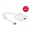 DeLock Mini DisplayPort 1.2 > HDMI (ST-BU) adapter 4K baltas