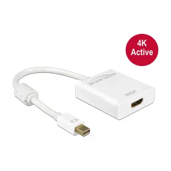 DeLock Mini DisplayPort 1.2 > HDMI (ST-BU) adapter 4K baltas