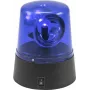 LED mini policinė lemputė EUROLITE 50603660 mėlyna – įkraunama per USB, baterijomis maitinamas kompaktiškas įspėjamasis švyturėlis