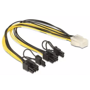 DeLOCK 83433 vidinis maitinimo laidas 0,3 m PCI-E 6+2 kontaktų / 6 kontaktų