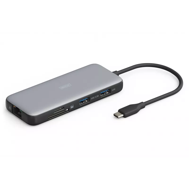 USB-C dokų stotelė Digitus DA-70915 8 prievadų 100W Power Delivery