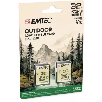 Flash atminties kortelė Emtec 32GB UHS-I U1 V10 Outdoor ECMSD32GHCU1ORP