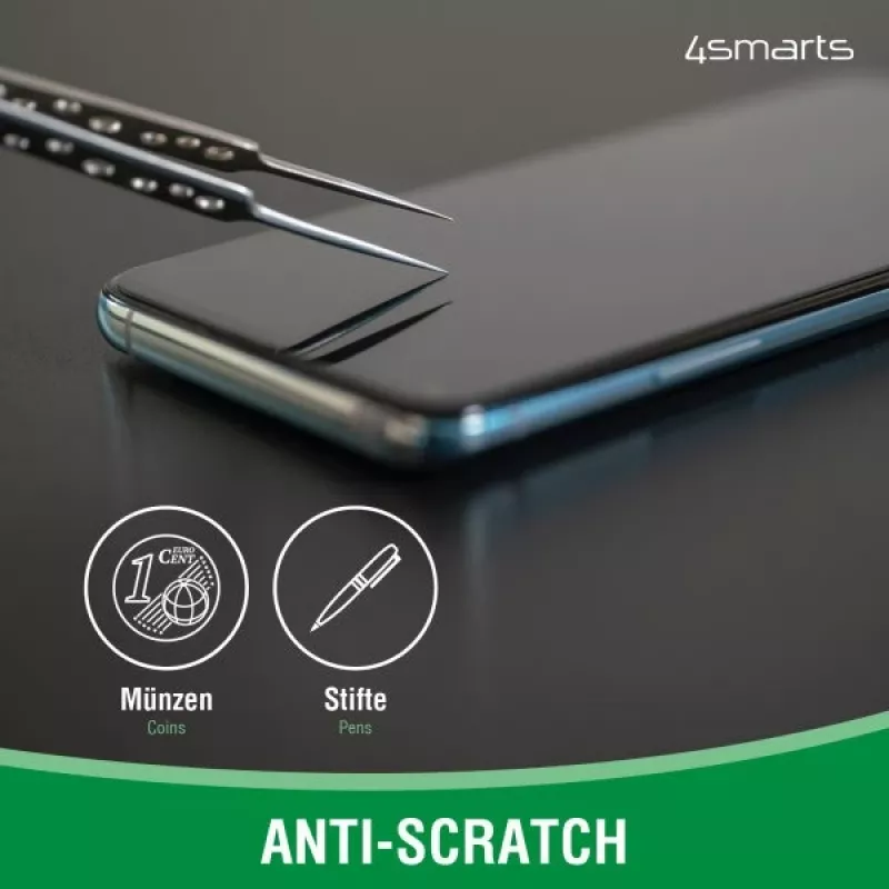 4smarts Second Glass X-Pro Full Cover apsauginis stiklas iPhone 16e, 14, 13, 13 Pro