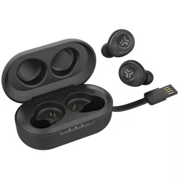 JLab JBuds Air belaidės ausinės į ausis Bluetooth USB Type-A juodos (IEUEBJBUDSAIRRBLK82)