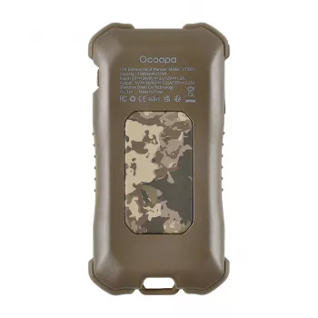 Elektrinis šildytuvas Ocoopa UT3201 Camouflage – Nešiojamas keraminis šildytuvas su 10 000 mAh power banku ir iki 18 h veikimo