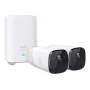 Eufy Security, eufyCam 2 Pro Belaidė namų apsaugos kamerų sistema, 365 dienų baterijos veikimo laikas, HomeKit suderinamumas, 2K raiška, IP67 atspari orams, naktinis matymas, 2 kamerų rinkinys, be mėnesinio mokesčio