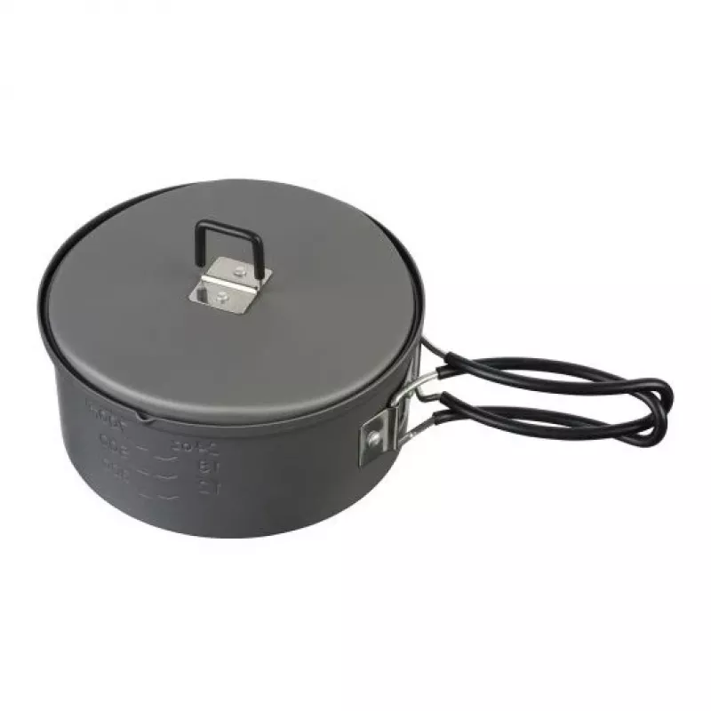 Puodas ESBIT PT1100HA – aliumininis puodas 1,1 L, Ø14,8 cm, 227 g, juodas