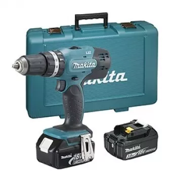 Gręžtuvas Makita DHP453RFE, be rakto, juodai mėlynas, 1,8 kg