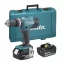 Gręžtuvas Makita DHP453RFE, be rakto, juodai mėlynas, 1,8 kg