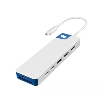 Hyper HyperDrive Flex 9 prievadų dvigubas 4K HDMI dokas, baltas/mėlynas | HD4103BUGL
