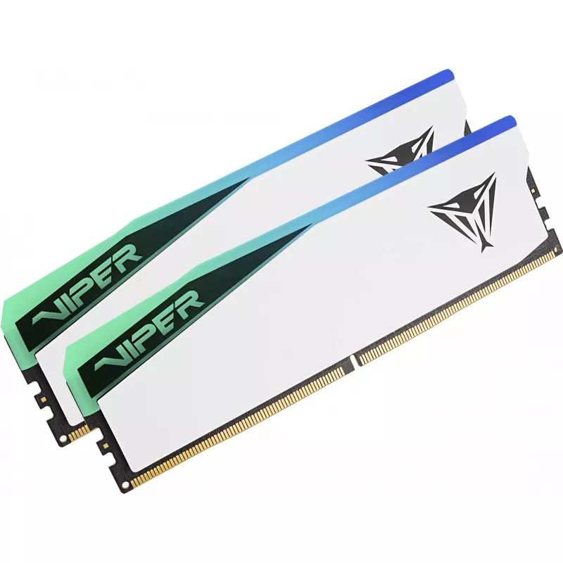 Patriot Viper Elite 5 RGB 48 GB (2x 24 GB) DDR5-6000 MHz atminties rinkinys, baltas, PVER548G60C42KW