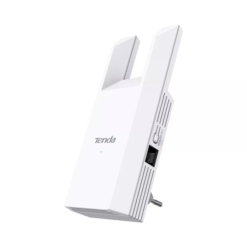 Tinklo stiprintuvas TENDA T10 2,4 GHz Wi‑Fi 4, 300 Mbps, 2 išorinės antenos, 1x RJ-45, baltas