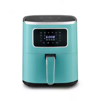 Karšto oro gruzdintuvė HEINRICH'S HFR 8216 — 5,0 l, 1450 W, žalia, jutiklinis valdymas, LED ekranas