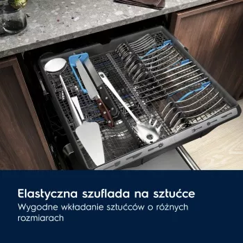Įmontuojamas indaplovė Electrolux EEM43201L, siaura 45 cm, 10 komplektų, 46 dB, inverterinis variklis